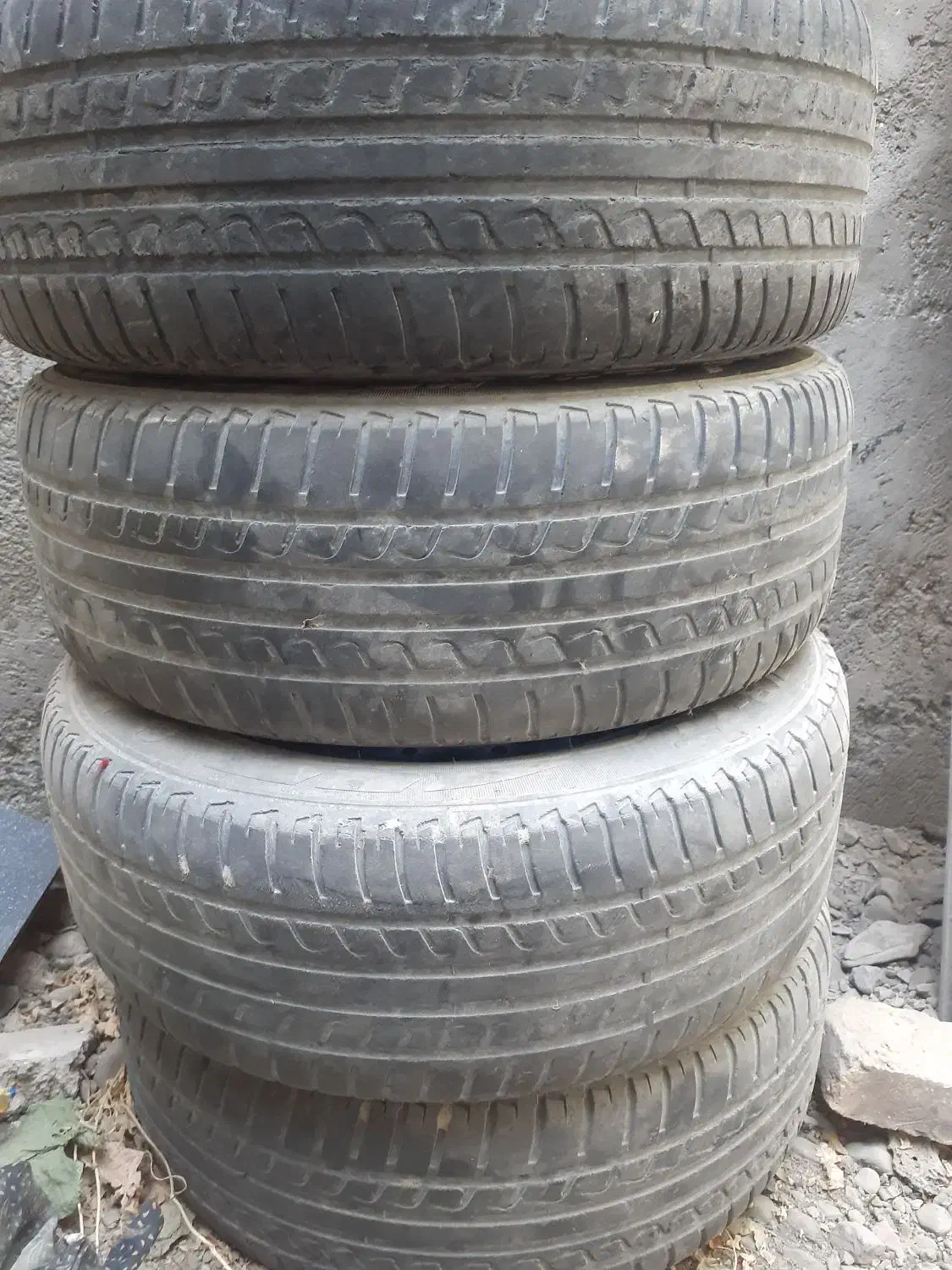 ۴حلقه رینگ فولادی ۱۴ به همراه۴حلقه لاستیک|قطعات یدکی و لوازم جانبی|جیرفت, |دیوار