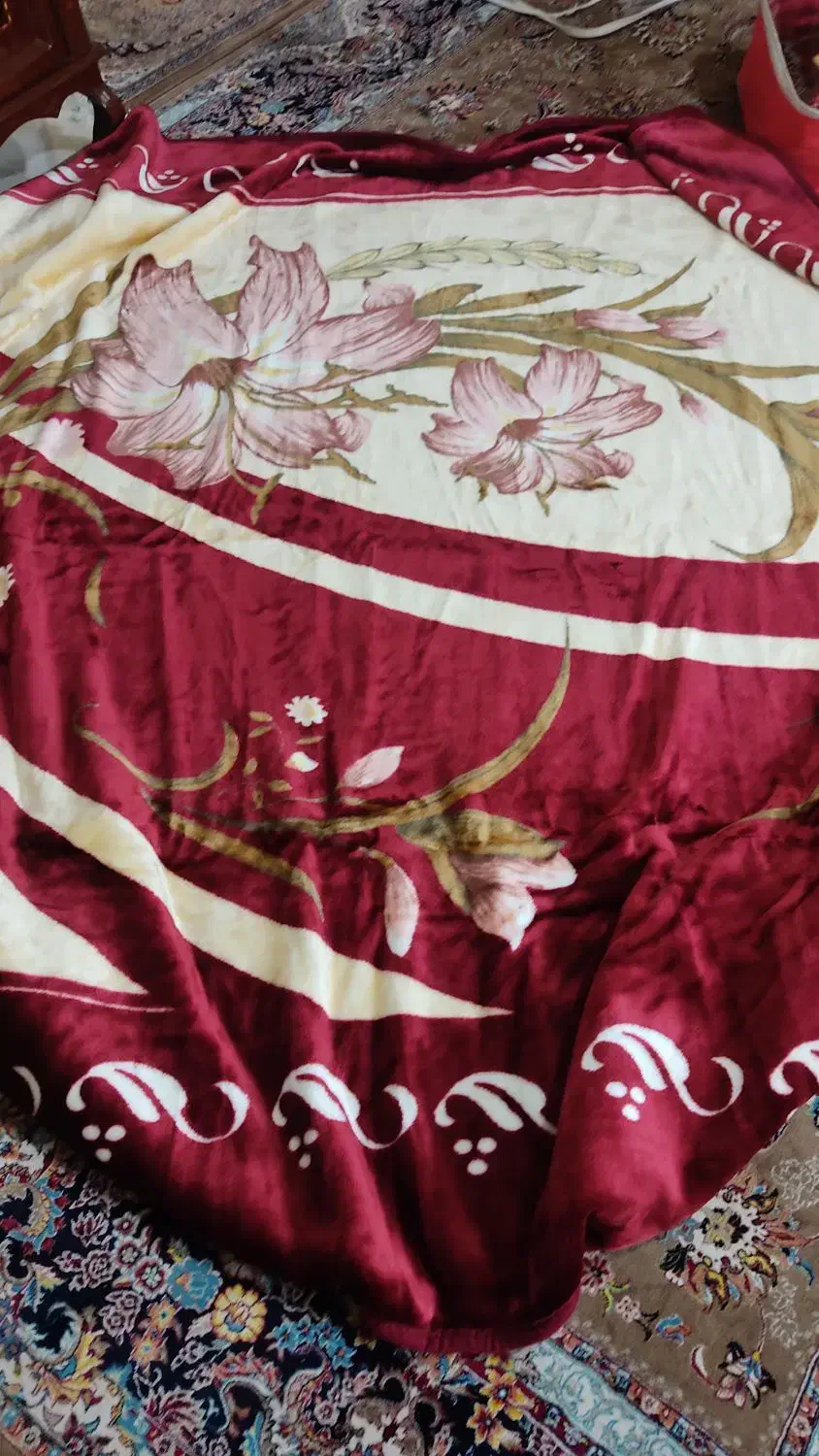 پتو گلبافت دو نفره|رختخواب، بالش، پتو|قرچک, مهدیه|دیوار