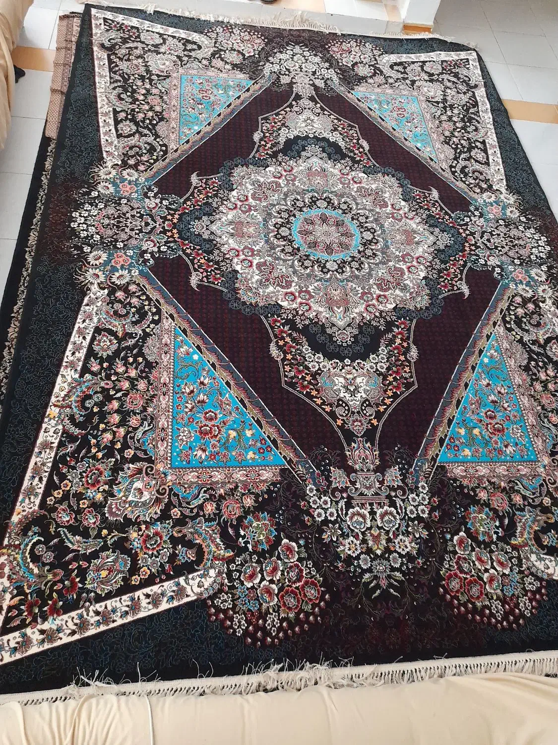 فرش ۹متری نونو|فرش|کرمانشاه, |دیوار