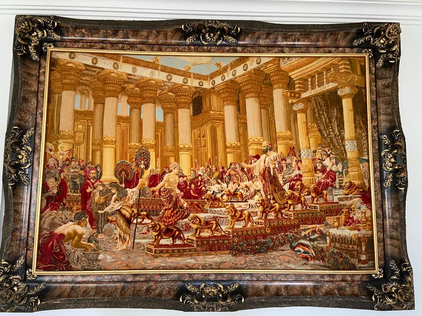 تابلوی دست بافت ملک سلیمان|تابلو فرش|اردبیل, |دیوار