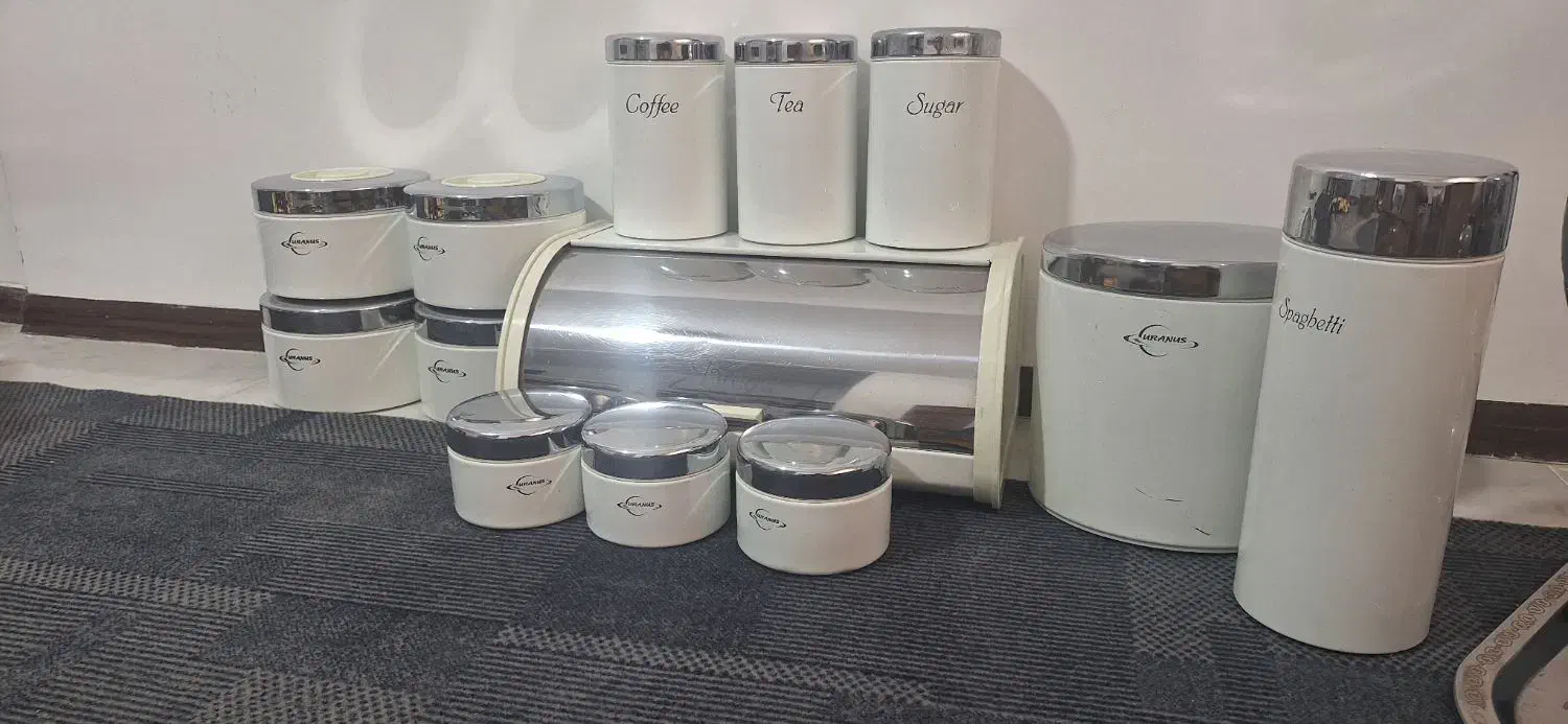 جا حبوباتی سفید استیل|ظروف نگهدارنده، پلاستیکی، یکبارمصرف|پردیس, فاز ۱۱|دیوار