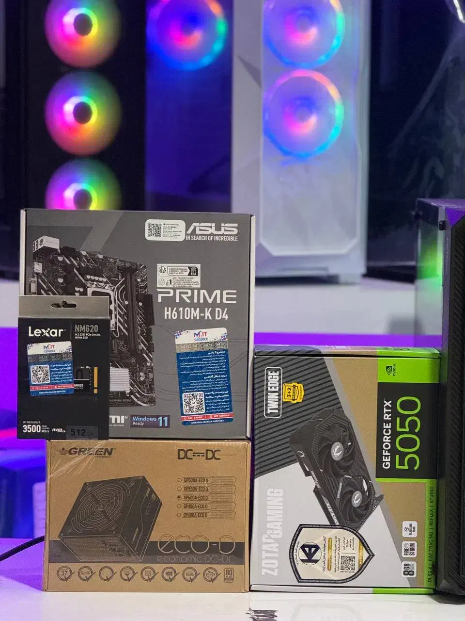 کیس گیمینگ تمام آکبندRTX5050نسل 12 قاب RGB|رایانه رومیزی|مشهد, آبکوه|دیوار