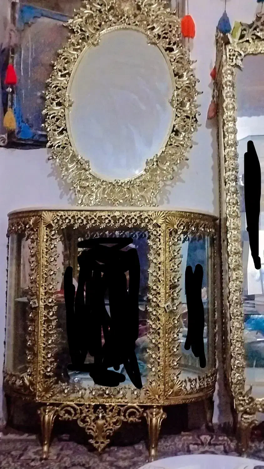 ست  ساعت  ،بوفعه ، آینه کنسول، میز تلویزیون برنز|بوفه، ویترین، کنسول|زاهدان, |دیوار