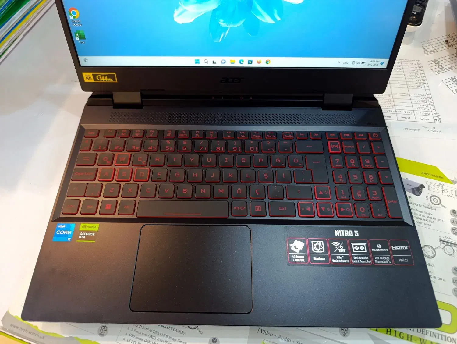 لپ‌تاپ گیمینگ و حرفه‌ای  Acer RTX 3050 144HZ|رایانه همراه|مشگین شهر, |دیوار