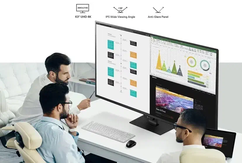 مانیتورفوقحرفهای LG 43UN700 مثل داشتن چندمانیتور|قطعات و لوازم جانبی رایانه|تهران, شهرک آپادانا|دیوار