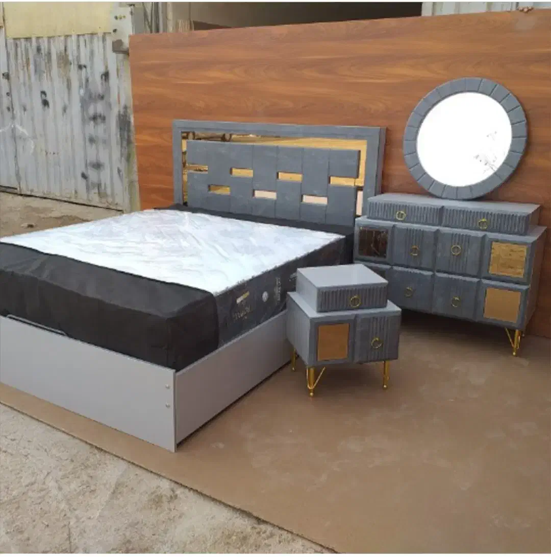 سرویس خواب دو نفره با دوشک|تخت و سرویس خواب|رباط‌کریم, شترخوار|دیوار