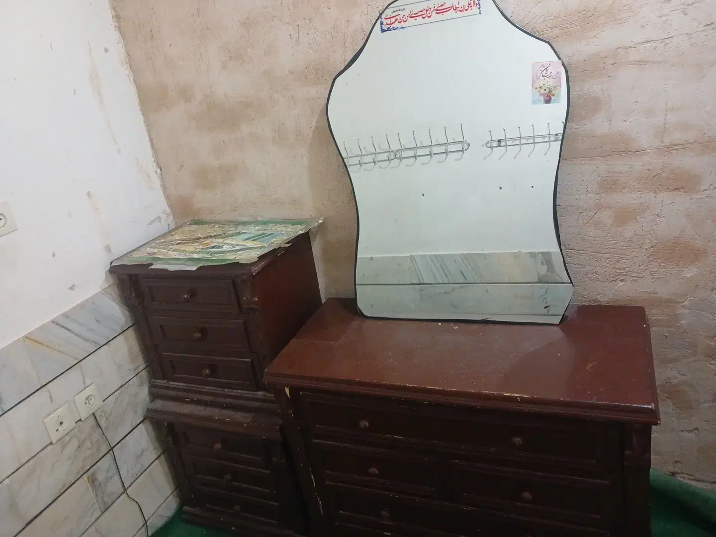 دراور قهوه ای|جاکفشی، کمد، دراور|ابریشم, |دیوار