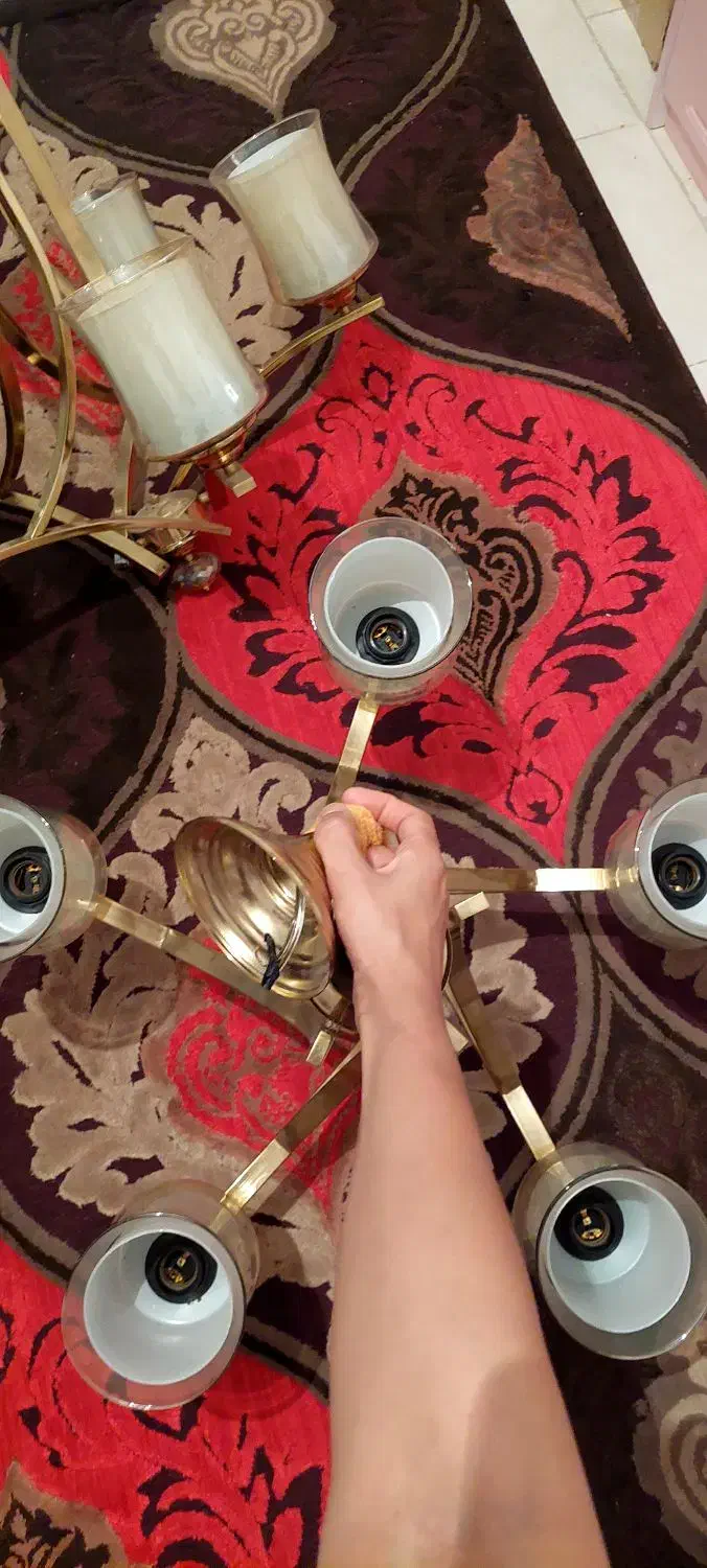 ۲تا لوسترست نقره ای درحد نو|لوستر و چراغ آویز|فردیس, فردیس|دیوار