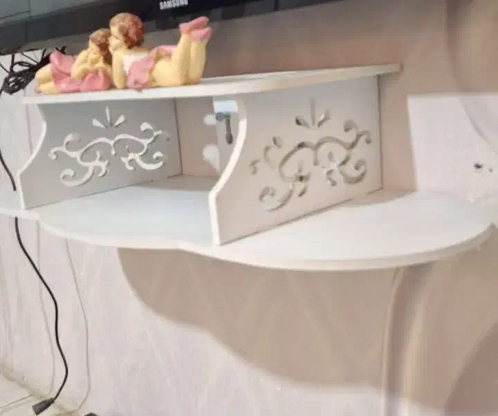 شلف دیواری دو طبقه|کتابخانه، شلف، قفسه‌های دیواری|خرم‌آباد, |دیوار