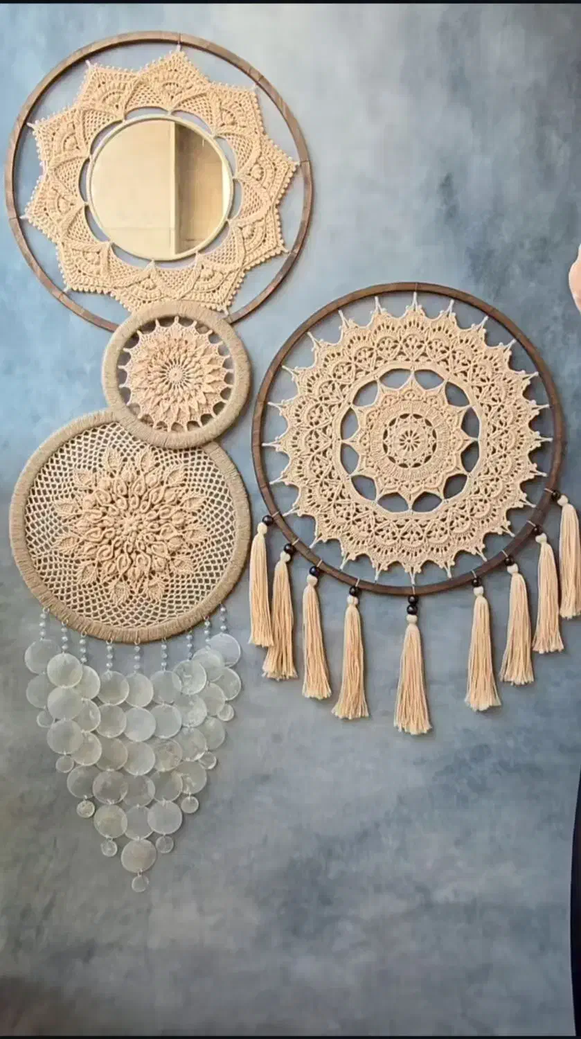 بافت مکرومه قلاب|صنایع دستی و سایر لوازم تزئینی|زاهدان, |دیوار