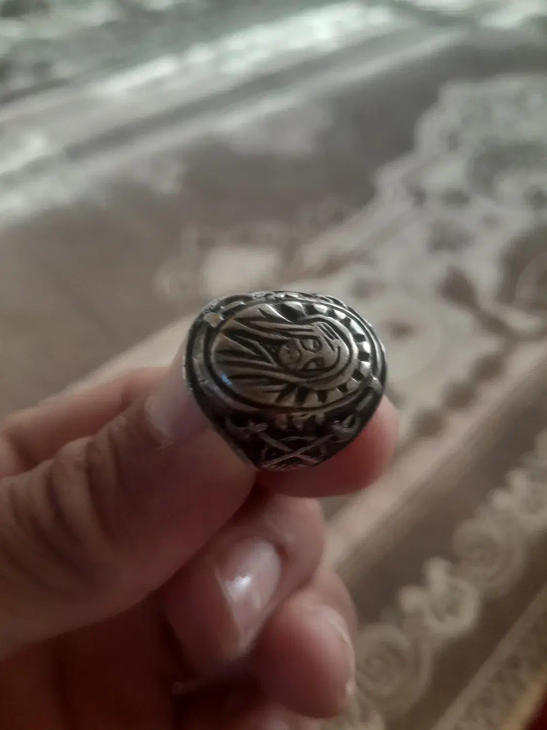 انگشتر نقره عتیقه قدیمی|جواهرات|تربت جام, کلالی|دیوار