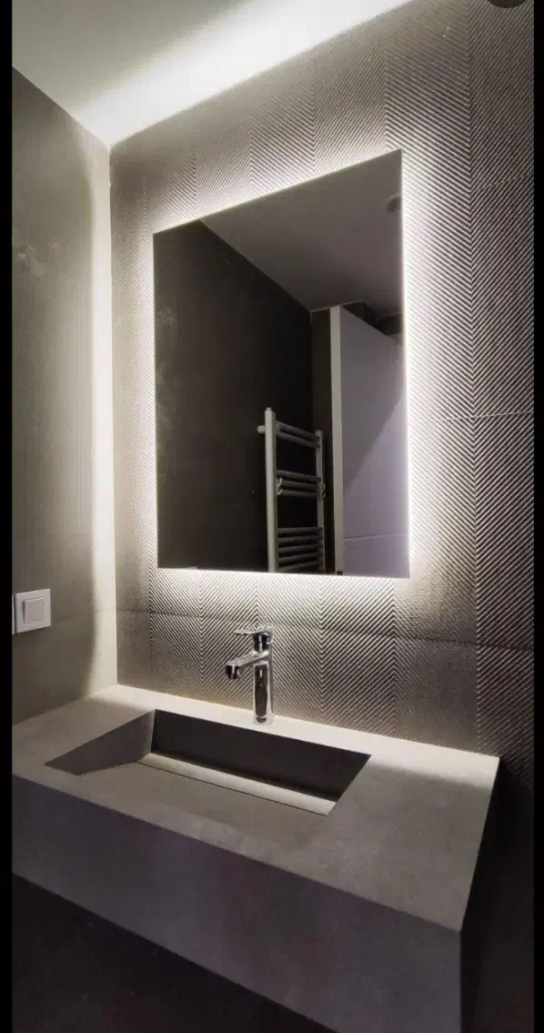 تولید انواع آینه های نور دار وآرایشی و بهداشتی|آینه|کاشان, ۲۲ بهمن|دیوار