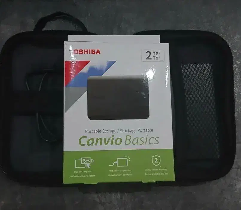 هارد ۲ ترا اکسترنال توشیبا canvio basic کاملا نو|قطعات و لوازم جانبی رایانه|مشهد, فدک|دیوار