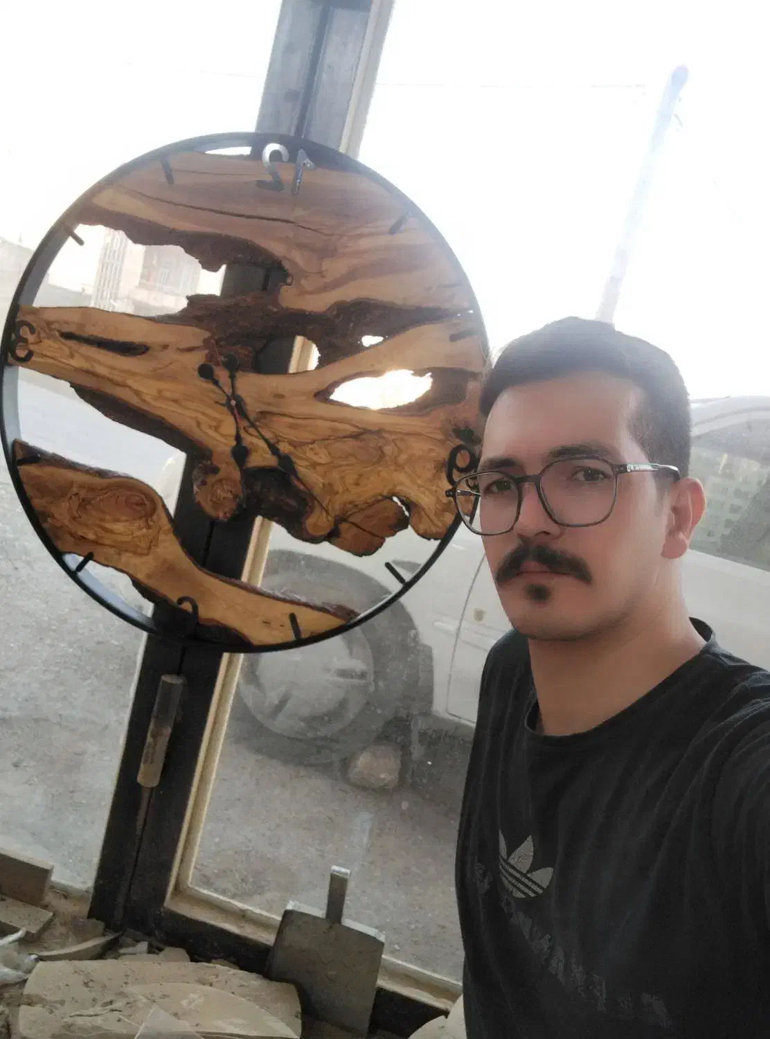 پخش تک و عمده ساعت دیواری چوبی روستیک|ساعت دیواری و تزئینی|کرمانشاه, |دیوار