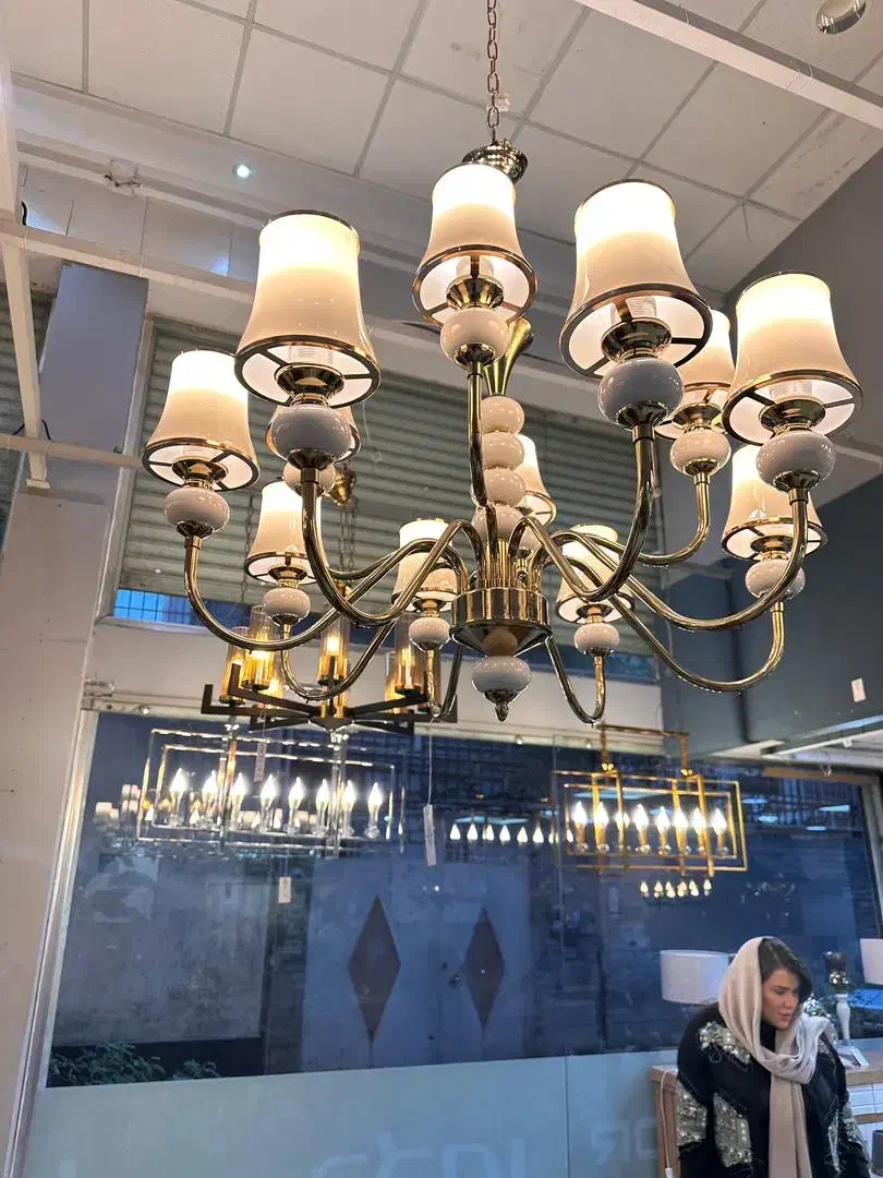 لوستر ۱۲ شاخه|لوستر و چراغ آویز|فردوسیه, |دیوار