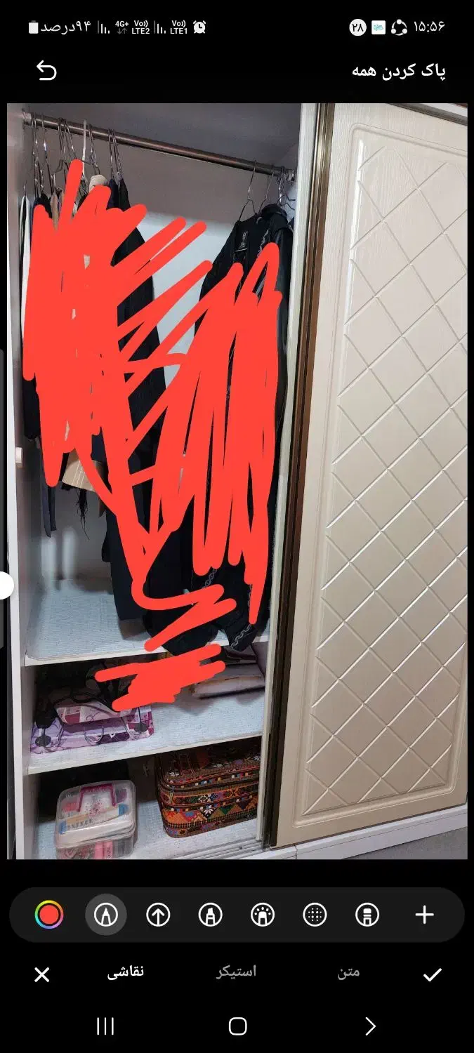 کمد دیواری درحد نو|جاکفشی، کمد، دراور|قروه, |دیوار