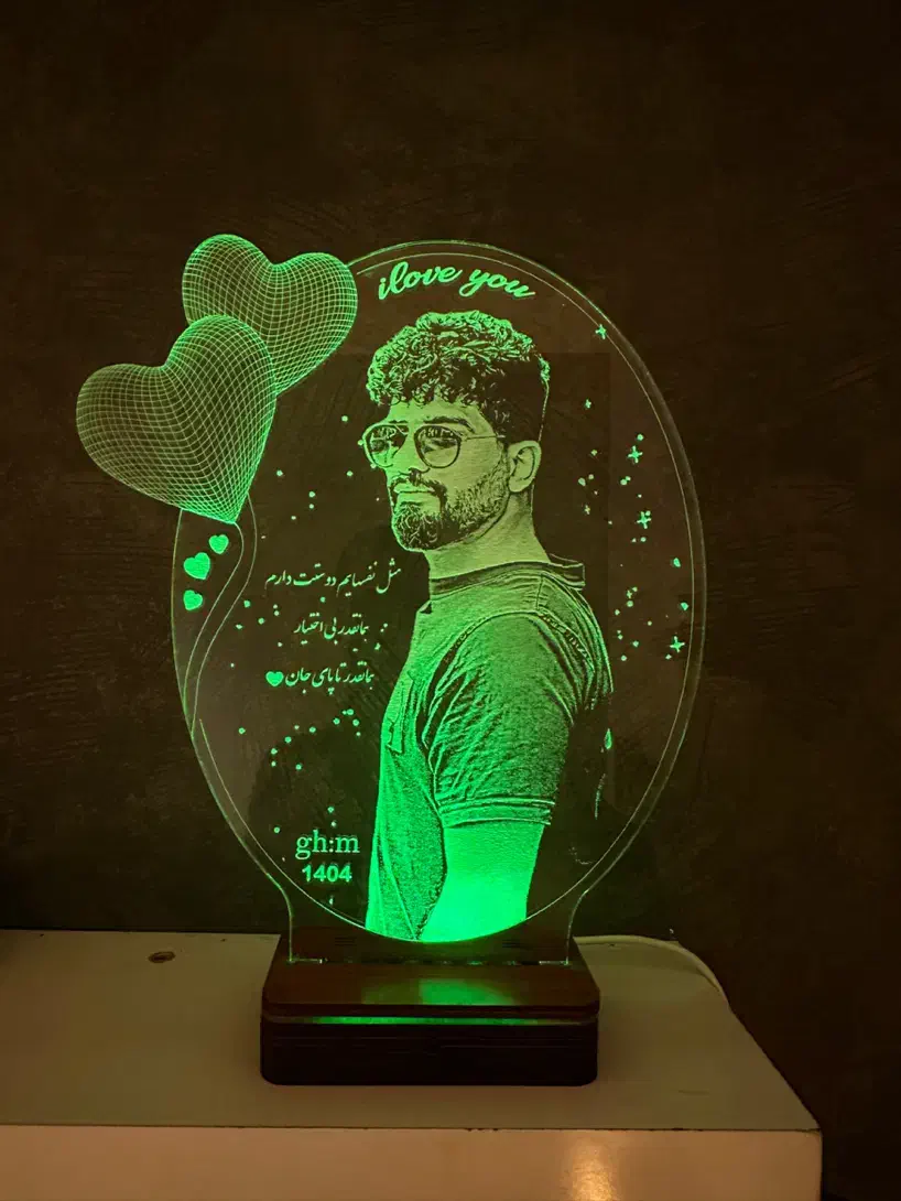 تندیس‌ نوری سفارشی کادو تولد|چراغ خواب و آباژور|شیراز, ارم|دیوار