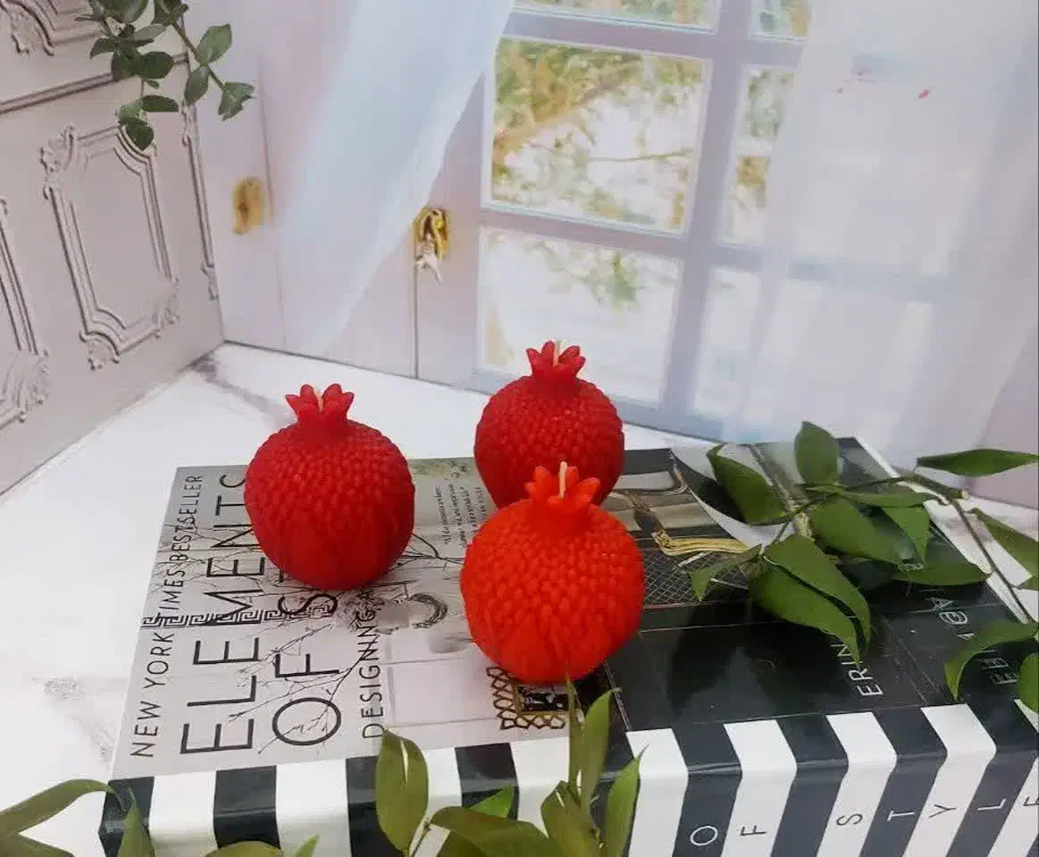 شمع انار یلدایی|صنایع دستی و سایر لوازم تزئینی|معصومیه, |دیوار