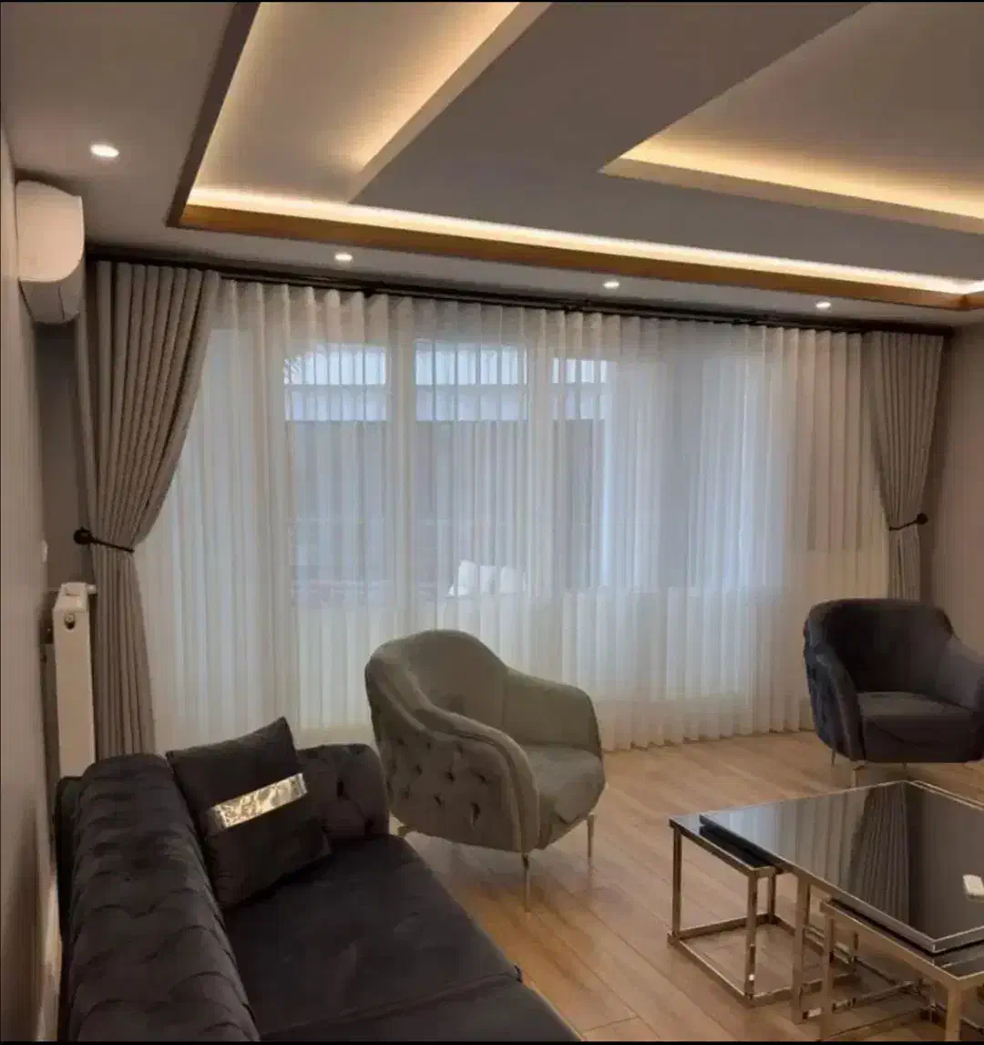 پرده ستین|پرده، رانر، رومیزی|فولادشهر, مسکن مهر فولادشهر|دیوار