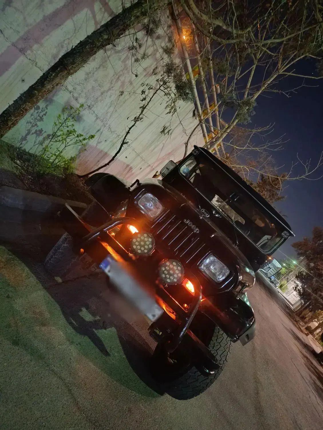 جیپ صحرا موتور میتسوبیشی|خودرو کلاسیک|چمستان, |دیوار