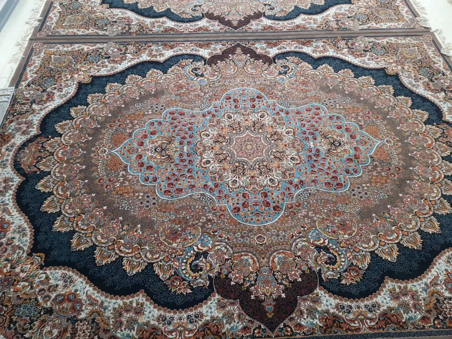 فرش ۹ متری سرمه ای|فرش|کرمانشاه, |دیوار