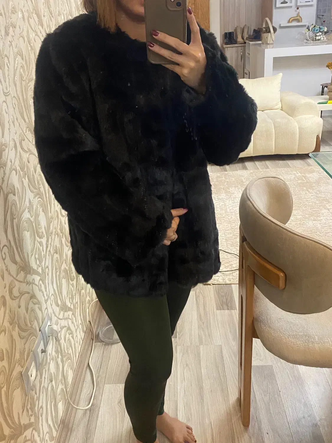 پالتو خز استر دار|لباس|رشت, گلسار|دیوار