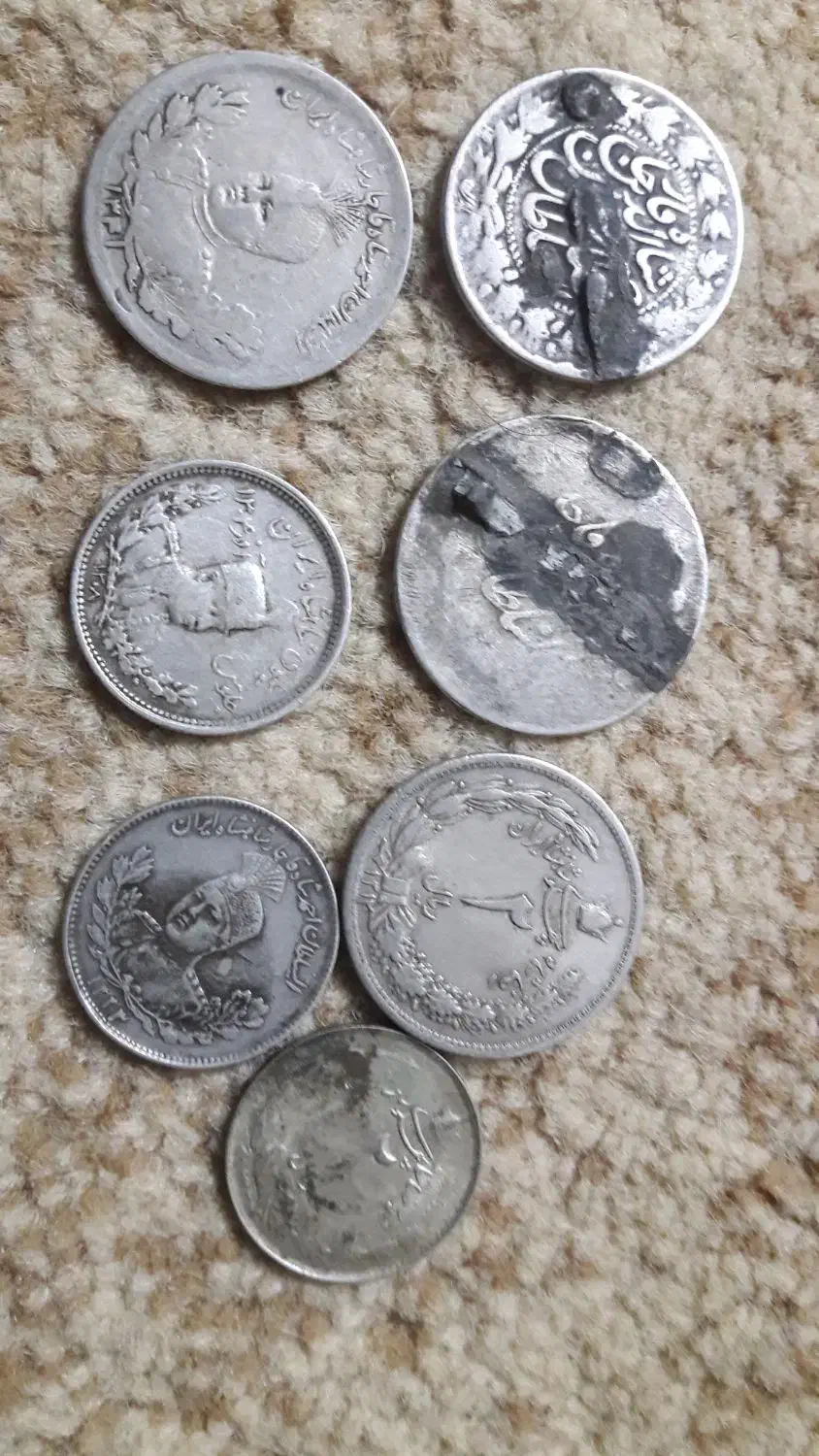 سکه ۱۰۰ ساله قاجاری و پهلوی|کلکسیون سکه، تمبر، اسکناس|گرگان, |دیوار