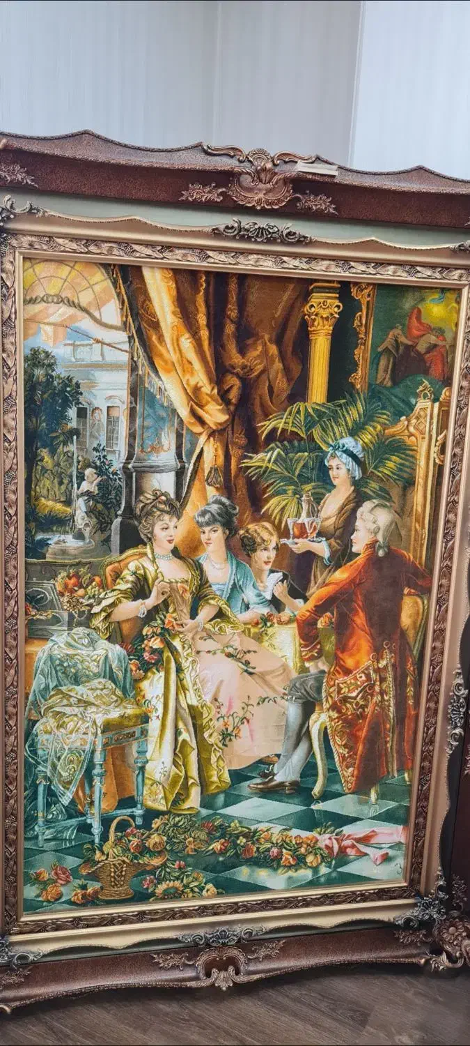 تابلو فرش دستبافت تبریز چله ابریشم ۶۰ رج|تابلو فرش|تهران, شاهین|دیوار