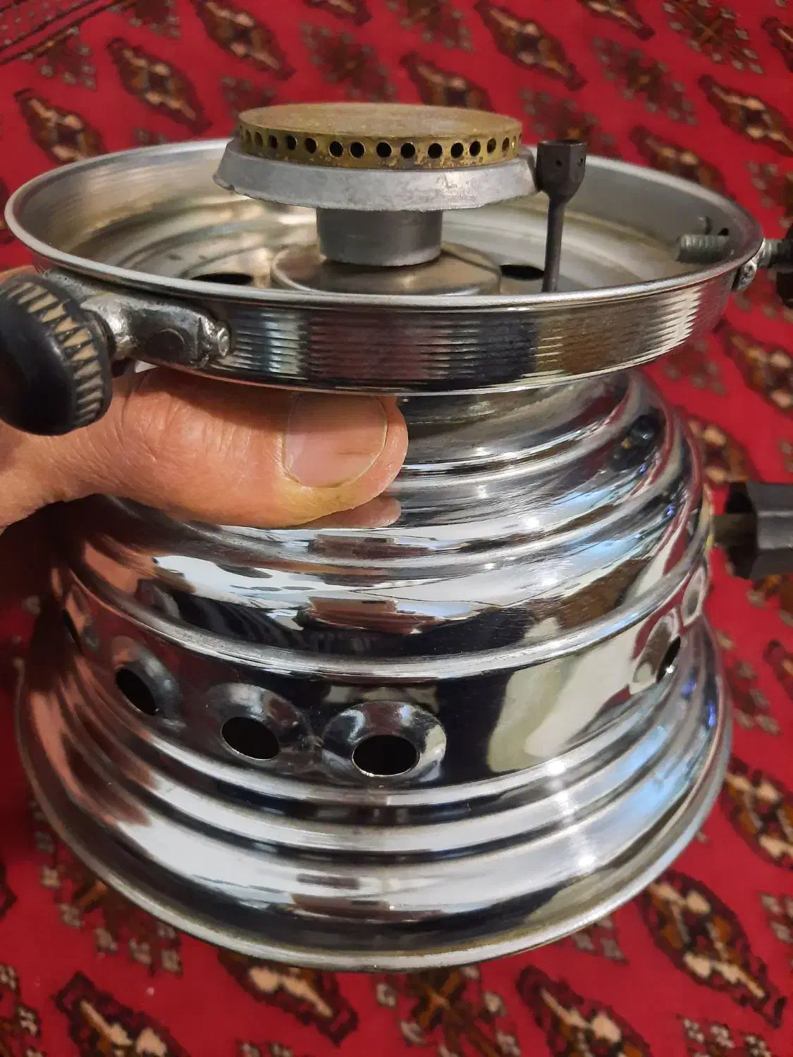 پایه سماور گازی بزرگ برنجی درحد رستوران قهوه خانه|سماور، چایساز، قهوهساز|ارومیه, |دیوار