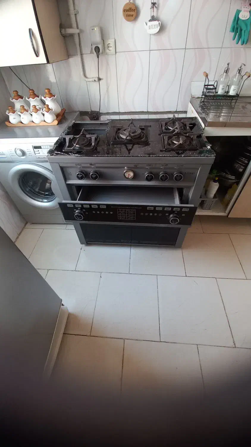 اجاق گاز صفحه شیشه ای ۵پنج شعله|اجاق گاز و لوازم برقی پخت‌وپز|محمدیه-قزوین, |دیوار