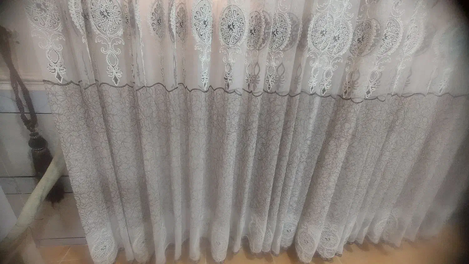 پرده حریر کریستالی|پرده، رانر، رومیزی|مسجد سلیمان, |دیوار