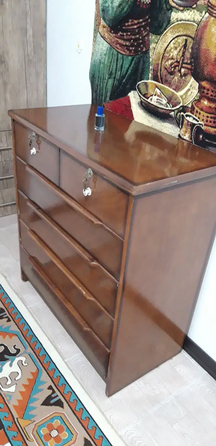 دراور چوبی|جاکفشی، کمد، دراور|آبیک, |دیوار