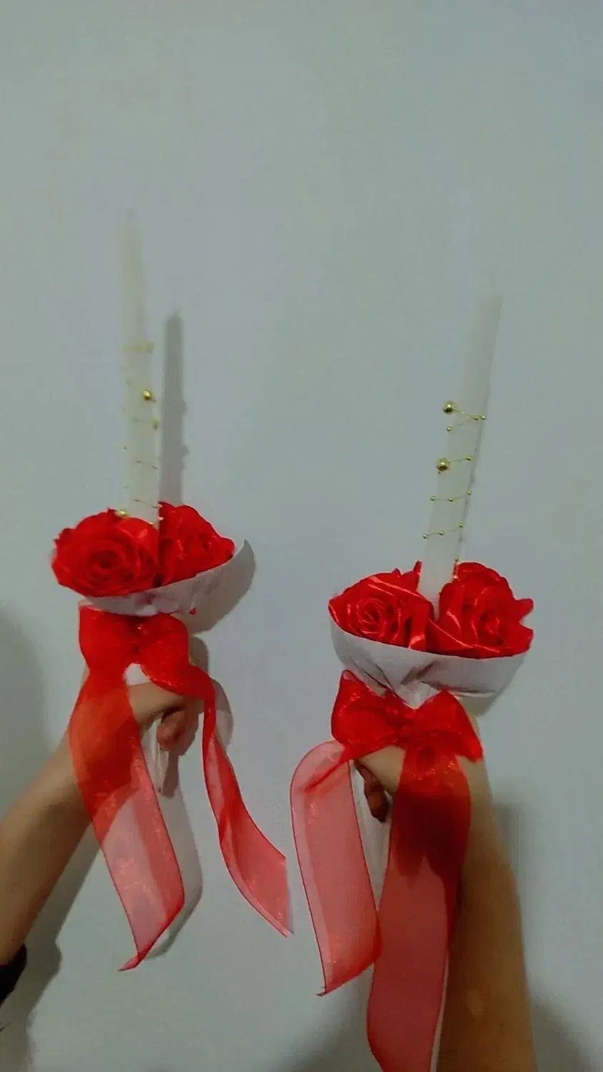 شمع عروس دامادی|گل مصنوعی|میاندوآب, |دیوار