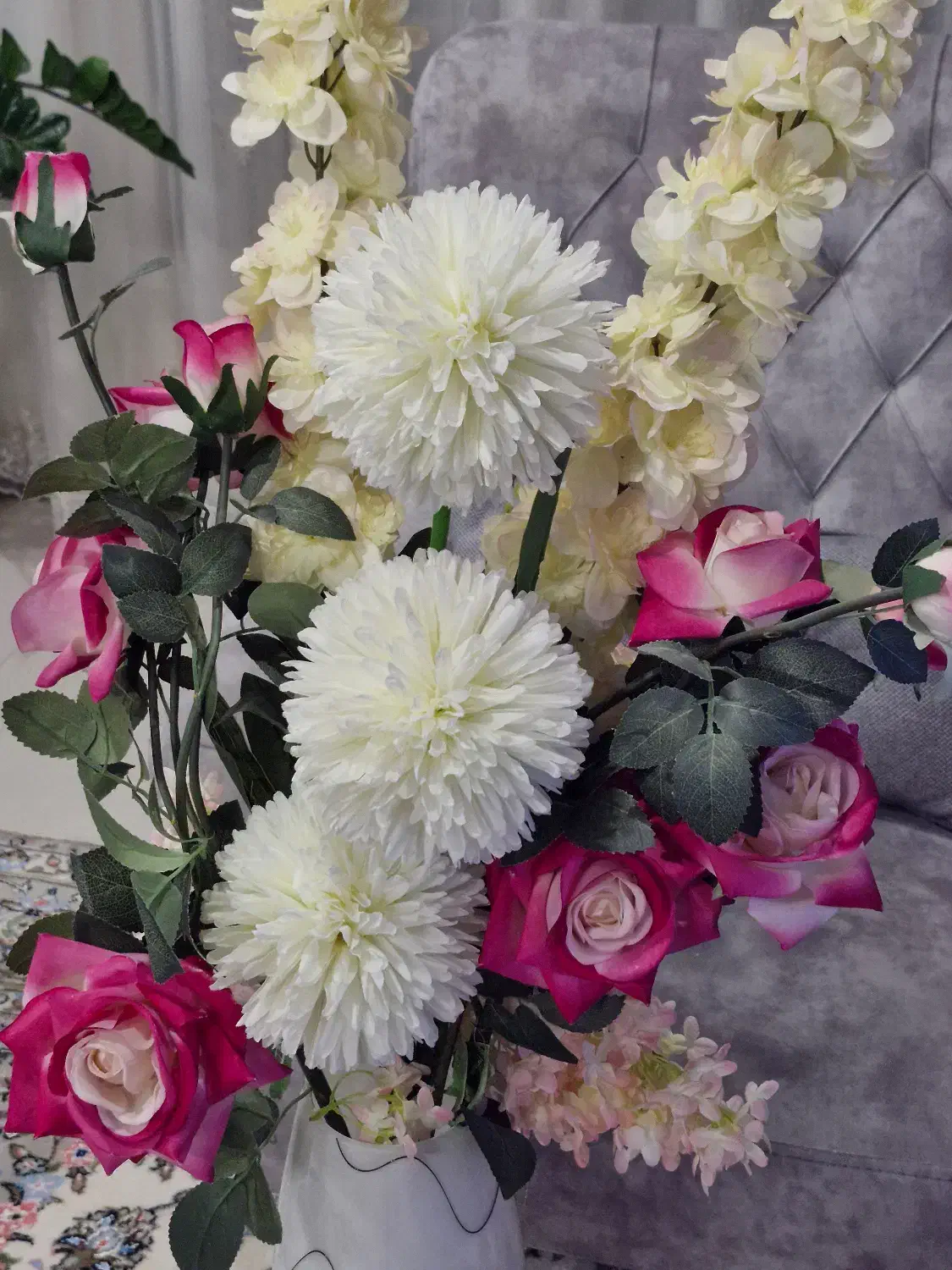 گل مصنوعی به همراه گلدان شیشه ای|گل مصنوعی|تهران, پاسداران|دیوار