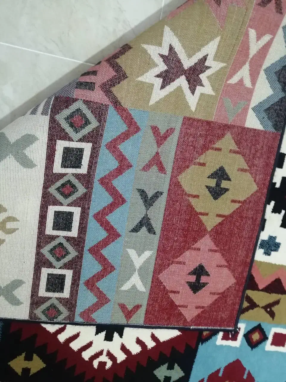 گلیم فرش|گلیم، جاجیم، گبه|کرمانشاه, |دیوار