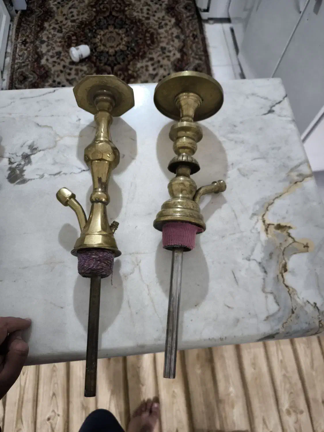 قلیان برنجی|صنایع دستی و سایر لوازم تزئینی|کرمانشاه, |دیوار