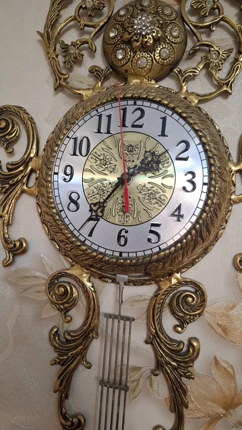 ساعت دیواری برنج|کلکسیون اشیاء عتیقه|تهران, بهداشت|دیوار