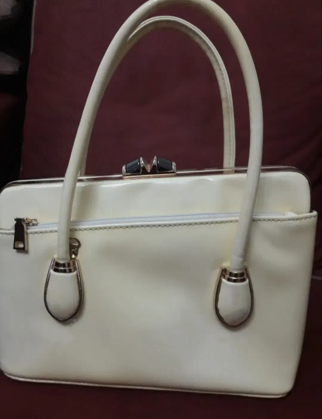 کیف ورنی خارجی نو کرم رنگ|کیف، کفش، کمربند|شیراز, فرگاز|دیوار