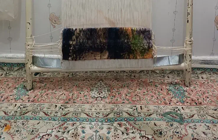 تابلو فرش کامل با وسایل و نقشه چهار باغ|تابلو فرش|تربت جام, والفجر|دیوار