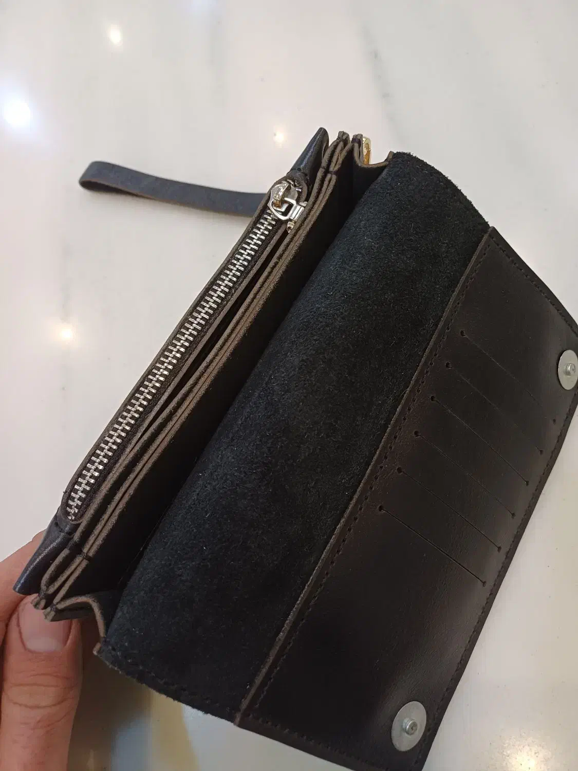 کیف پول دستی چرم اصل طبیعی|کیف، کفش، کمربند|اصفهان, پوریای ولی|دیوار