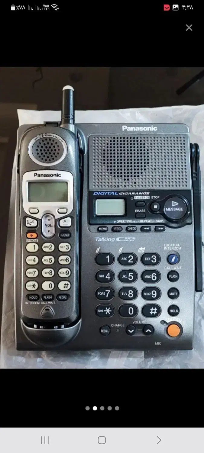 گوشی تلفن بی سیم پاناسونیک اصل|تلفن رومیزی|نجف‌آباد, شریعتی غربی|دیوار