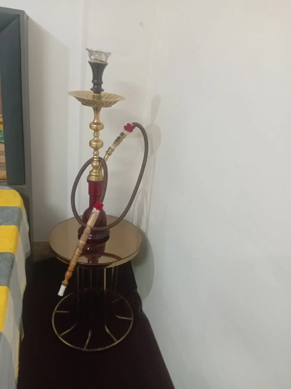 قلیون برنجی با میز|کلکسیون و سرگرمی|بهارستان, |دیوار
