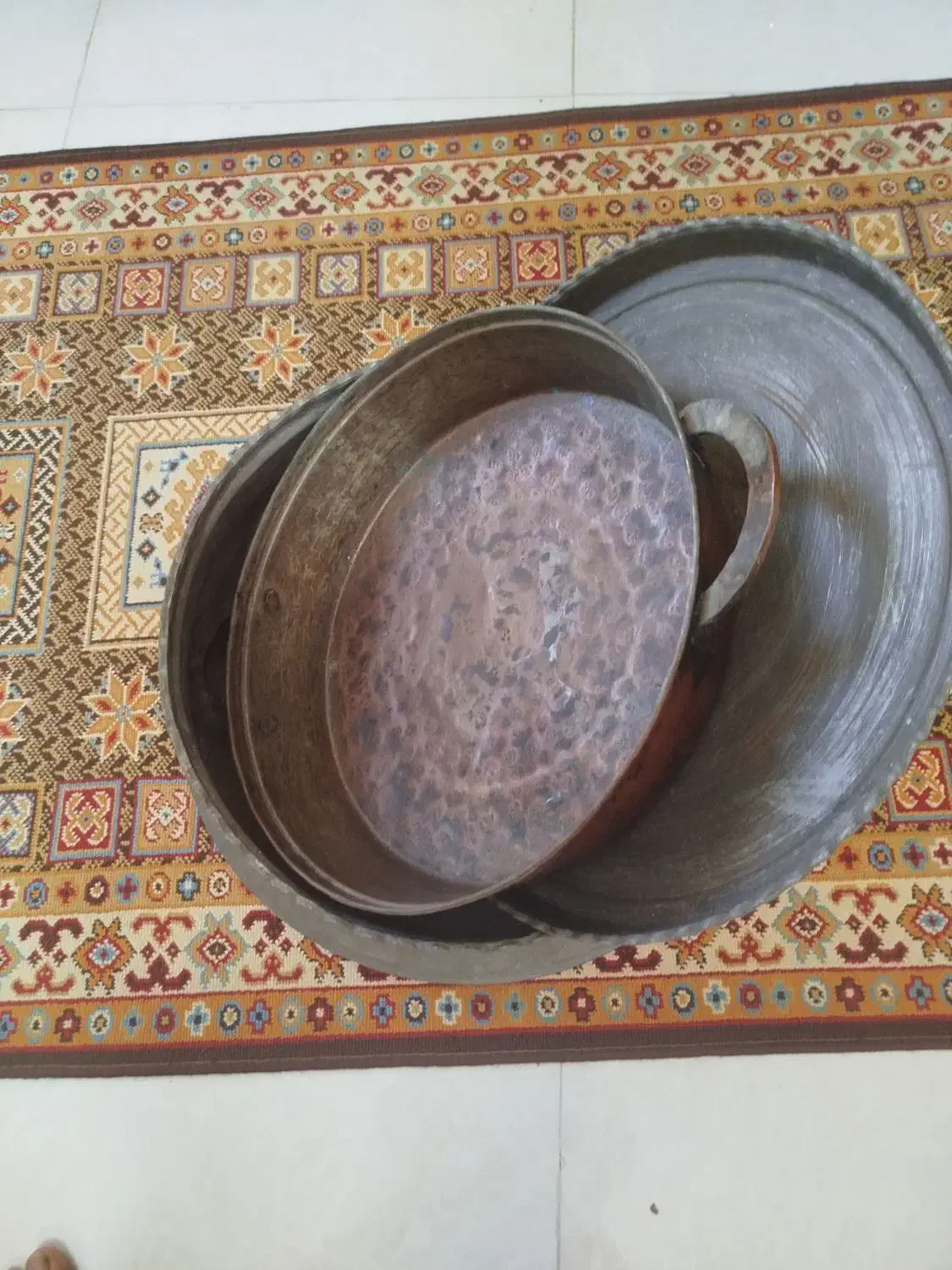 ظروف مسی درجه یک|کلکسیون اشیاء عتیقه|شاهرود, |دیوار