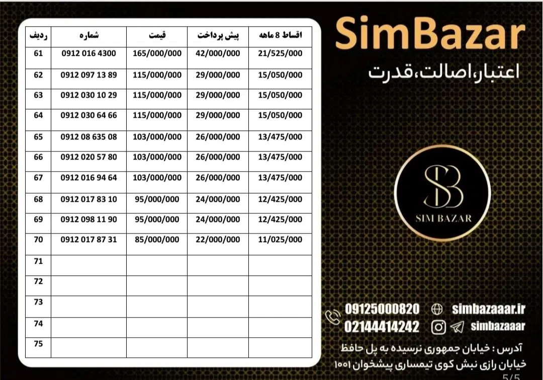 0912-0971389|سیم‌کارت|اهواز, نادری|دیوار