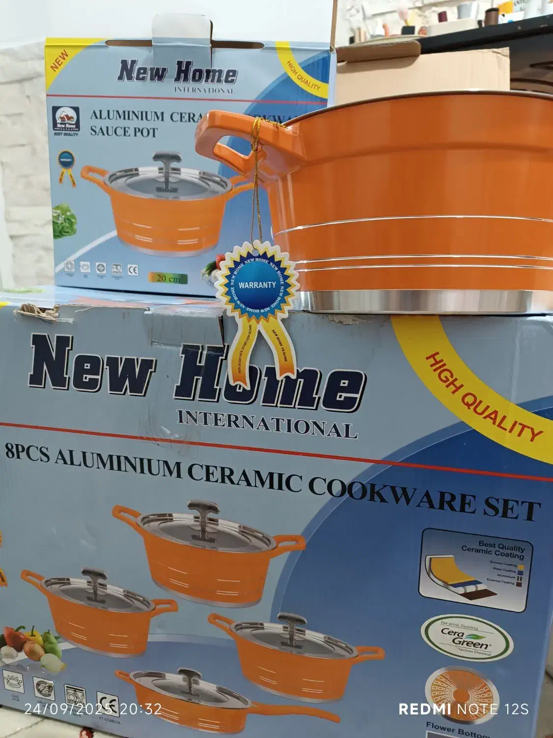 سرویس ۸ تیکه تفلن new home|ظروف پخت‌وپز|قشم, |دیوار