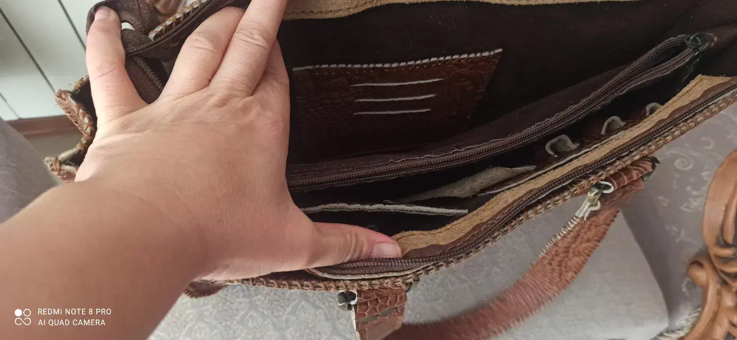 کیف چرم گاوی دست دوز.مفت زدم .|کیف، کفش، کمربند|اصفهان, جوزدان الیادران|دیوار