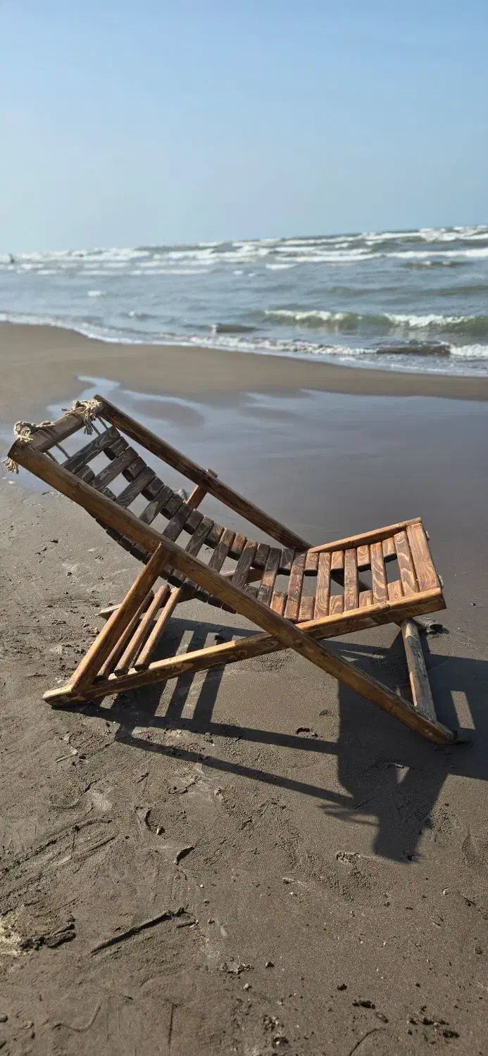 صندلی ساحلی چوبی|صندلی و نیمکت|رشت, پسیخان|دیوار