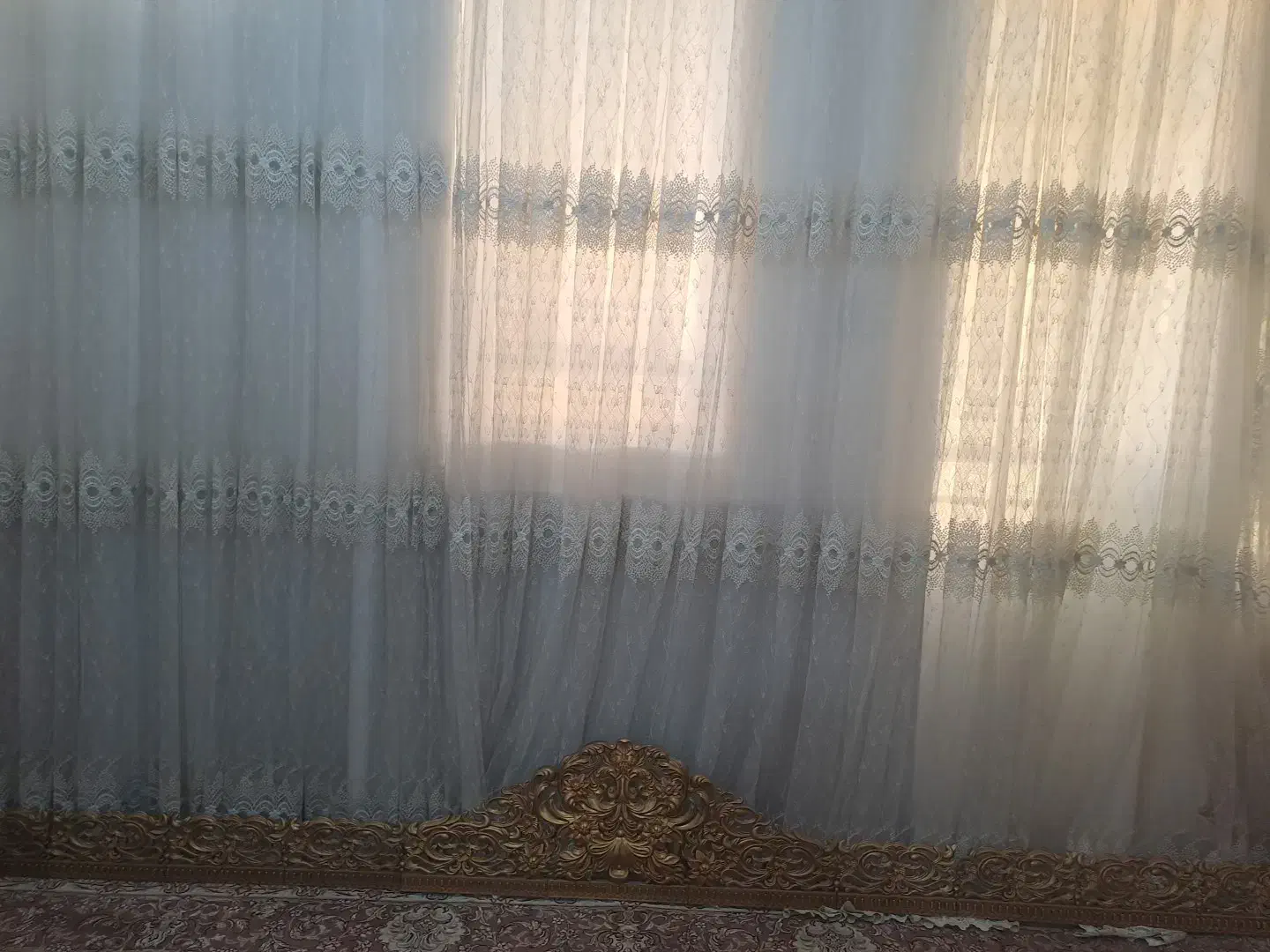 فروش پرده با کتیبه و چوب پرده (کارکرده)|پرده، رانر، رومیزی|برازجان, |دیوار