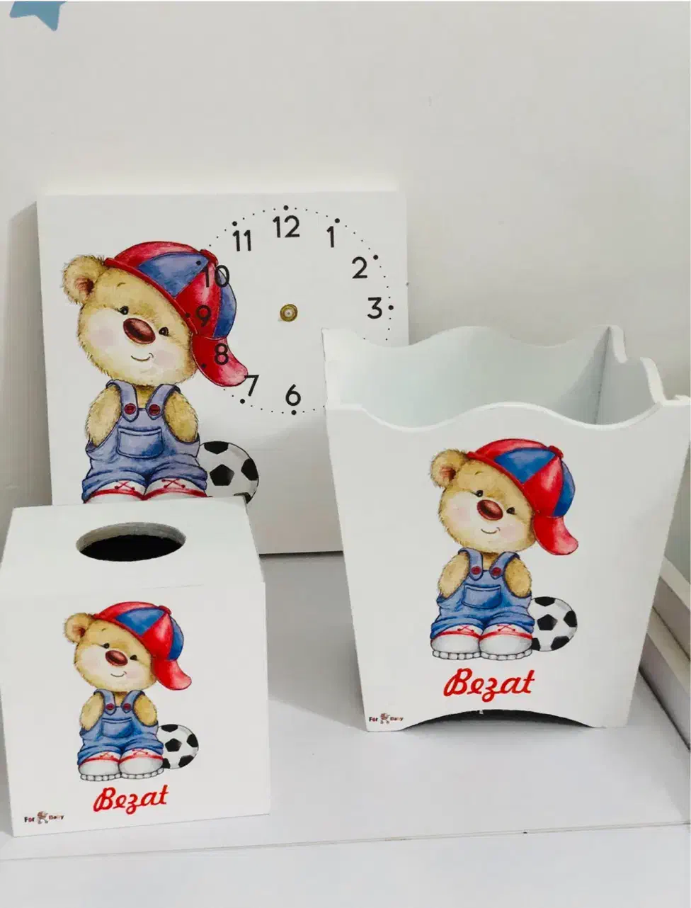 سطل و جادستمال کاغذی طرح تدی کودک|اسباب و اثاث بچه|جهرم, |دیوار