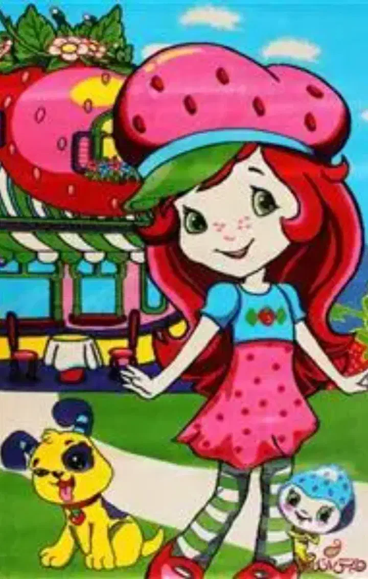 فرش اتاق کودک دختر توت فرنگی ۴ متری|فرش|فردیس, فردیس|دیوار